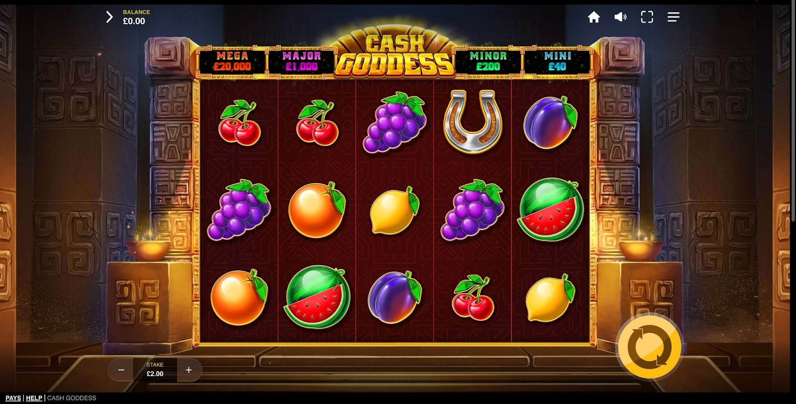 Playing Cash Goddess by Red Tiger at an online casino