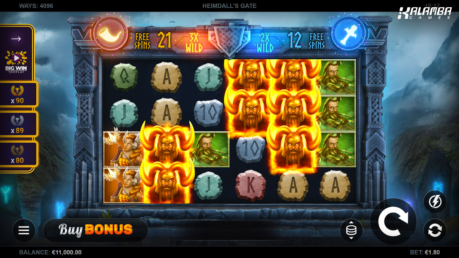 Top High Volatility Slot Heimdall's Gate from Kalamba Games