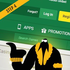 Registering an online casino account to play real money games.