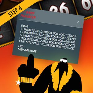 Check the limits and enter at least the minimum deposit amount in the box provide